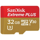 SanDisk 32GB Extreme PLUS UHS-I microSDHC Memory Card