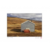 Print Red Couch Nevis Valley by Michael Langford