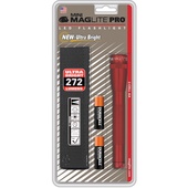 Maglite Mini Maglite Pro 2AA LED Flashlight with Holster (Red)