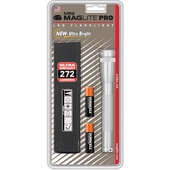 Maglite Mini Maglite Pro 2AA LED Flashlight with Holster (Silver)
