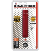 Maglite XL200 LED Flashlight (Red, Clamshell Packaging)