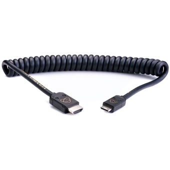 Atomos AtomFLEX HDMI (Type-A) Male to Mini-HDMI (Type-C) Male Coiled Cable (40 to 80cm)