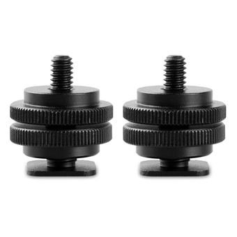 SmallRig 1631 Cold Shoe Adapter with 3/8" to 1/4" Thread(2pcs Pack)