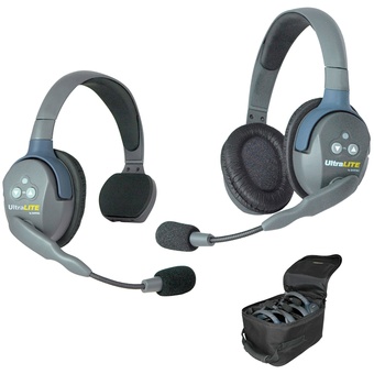 Eartec UL2SD UltraLITE 2-Person Headset System with Batteries, Charger & Case