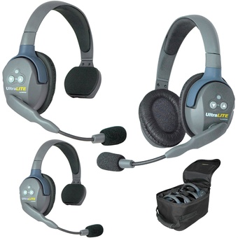 Eartec UL321 UltraLITE 3-Person Headset System with Batteries, Charger & Case