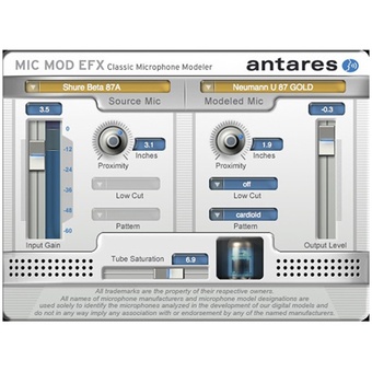 Antares Audio Technologies Mic Mod EFX - Classic Microphone Modeler Plug-In (Download)