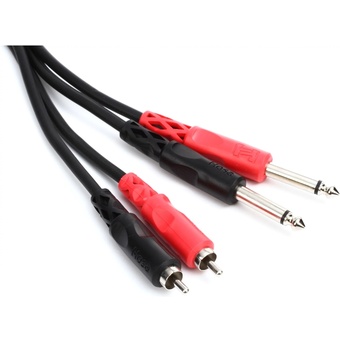 Hosa CPR-201 1/4'' to RCA Cable 1m (Molded Plugs)