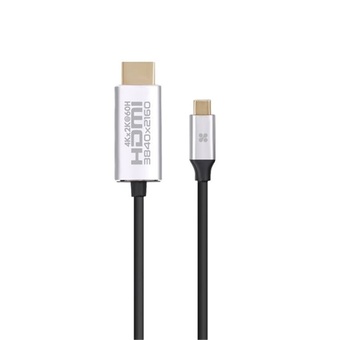 Promate USB-C to HDMI 2.0 Audio Video Cable (Grey, 1.8m)