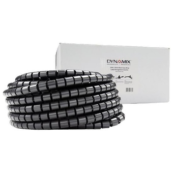 DYNAMIX Easy Wrap Cable Management Solution (Black, 20m x 20mm)