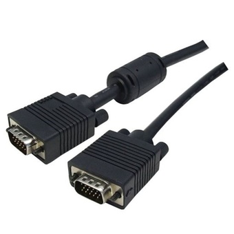 DYNAMIX VESA DDC1 & DDC2 VGA Male/Male Cable (Black, 7.5 m)