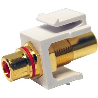 DYNAMIX RCA to RCA Gold Plated Keystone Adapter (Red)