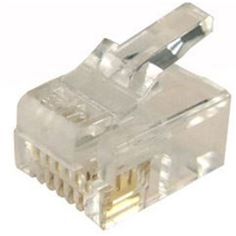 DYNAMIX RJ-12 6P6C Modular Plug for Solid Cable (200 Pack)