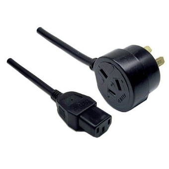 DYNAMIX 3-Pin Tapon/C13 Female Power Cord (Black, 3 m)