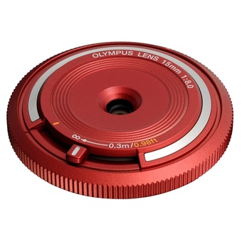 Olympus M.Zuiko Fisheye Body Cap 15mm f/8 Lens (Red)