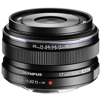 Olympus M. Zuiko 17mm f/1.8 Wide Lens (Black)