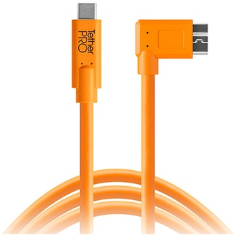 Tether Tools TetherPro USB Type-C Male to Micro-USB 3.0 Type-B Right-Angle Male Cable 4.6m (Orange)