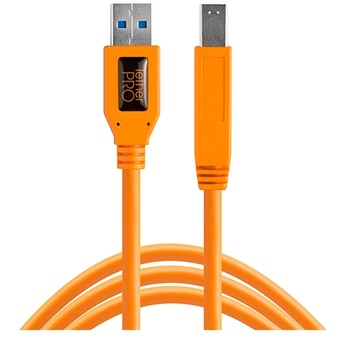 Tether Tools TetherPro USB 3.0 Type-A Male to USB 3.0 Type-B Male Cable 4.6m (Orange)
