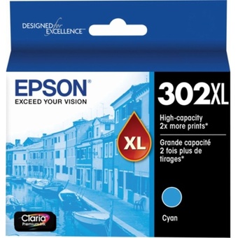 Epson 302XL High-Capacity Cyan Ink Cartridge