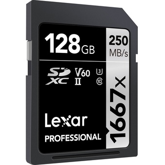 Lexar 128GB Professional 1667x UHS-II SDXC Memory Card