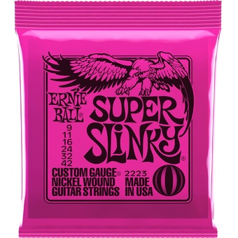 Ernie Ball Super Slinky Nickel Wound Electric Guitar Strings (6-String Set, .009 - .042)