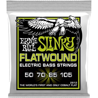 Ernie Ball Regular Slinky Flatwound Electric Bass Strings (4-String Set, .050 - .105)