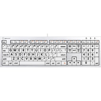 LogicKeyboard Large Print ALBA Mac Pro American English Keyboard (Black on White)