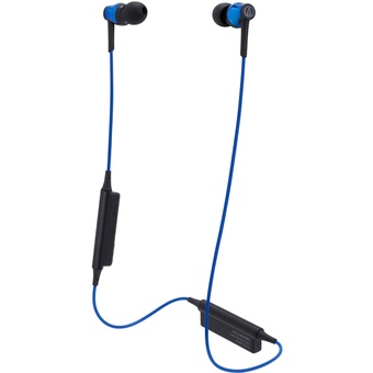 Audio-Technica Consumer ATH-CKR35BT Sound Reality Wireless In-Ear Headphones (Blue)