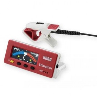 Korg Slimpitch Chromatic Tuner with Contact Mic (Red)