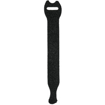 Pearstone 0.5 x 6" Touch Fastener Straps (Black, 10-Pack)