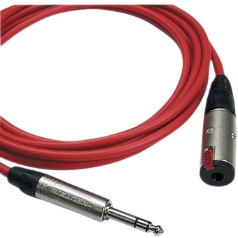 Canare Starquad TRSM-TRSF Extension Cable (Red, 15')