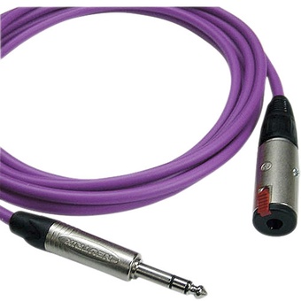Canare Starquad XLRF-TRSM Cable (Purple, 10')