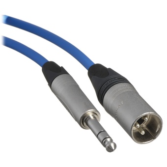 Canare Starquad XLRM-TRSM Cable (Blue, 3')