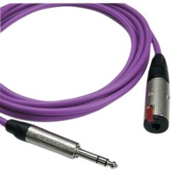 Canare Starquad TRSM-TRSF Extension Cable (Purple, 100')
