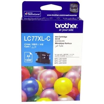 Brother LC77XLC Cyan High Yield Ink Cartridge