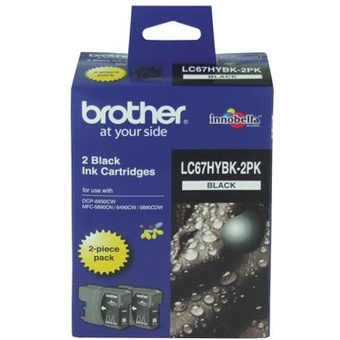 Brother LC67BK2PK Black Ink Cartridge Twin Pack