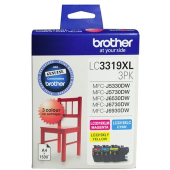 Brother LC3319XL3PK 3 pack CMY High Yield Ink Cartridges