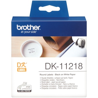 Brother DK11218 1000 Round Labels 24mm x 24mm