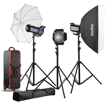 Godox QS600II 3-Light Studio Flash Kit