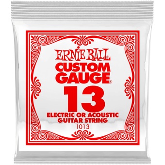 Ernie Ball .013 Plain Steel Electric or Acoustic Guitar String
