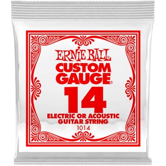 Ernie Ball .014 Plain Steel Electric or Acoustic Guitar String
