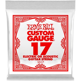 Ernie Ball .017 Plain Steel Electric or Acoustic Guitar String