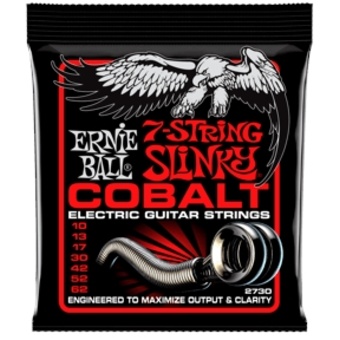 Ernie Ball Skinny Top Heavy Bottom Slinky Cobalt 7-string Electric Guitar Strings - 10-62 Gauge