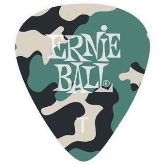 Ernie Ball Camouflage Cellulose Pick Thin (12 Pack)