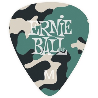 Ernie Ball Camouflage Cellulose Pick Medium (12 Pack)