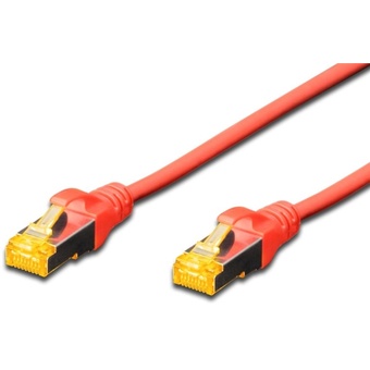 Digitus S-FTP CAT6A Red Patch Lead 0.5m