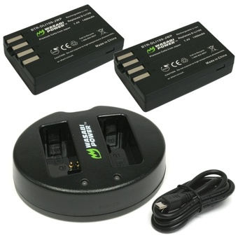 Wasabi Power Battery (2-pack) and Dual Charger for Pentax D-LI109