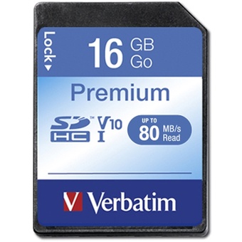 Verbatim Premium SDHC Class 10 Card 16GB