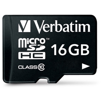 Verbatim Premium microSDHC Class 10 UHS-I Card 16GB with Adapter