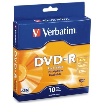 Verbatim DVD-R 4.7GB 16x 10 Pack on Spindle