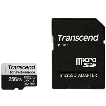 Transcend 256GB 330S UHS-I microSDXC Memory Card with SD Adapter